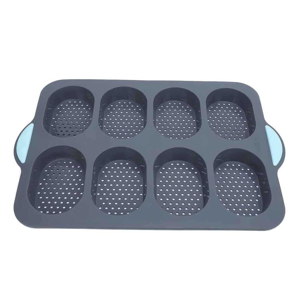 Silicone Bread Pan Nonstick Heat Resistant Perforated French Bread Baking Pan Cake Pan with Anti Slip Handles