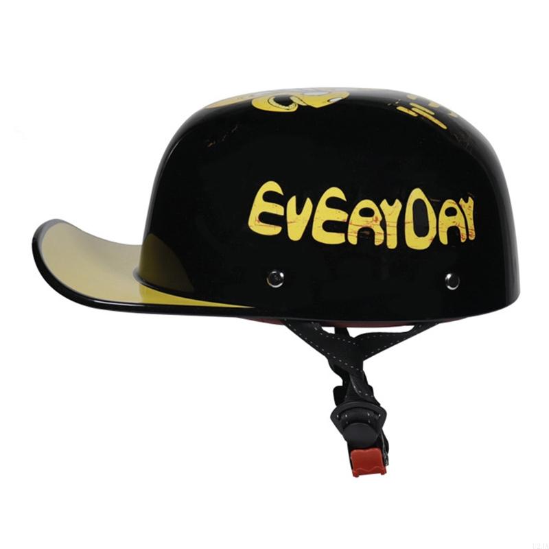 U2JA Baseball Cap Helmet Motorcycle Vintage Retro Helmets Summer Open Face Scooter Cruiser Chopper Gangster for Men Women Kid