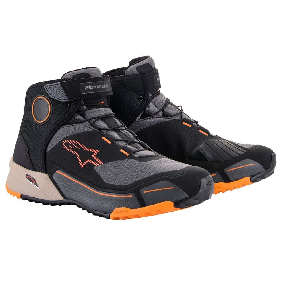 Alpinestars DRYSTAR Riding 1284 Black Light Brown US Size CR-X Shoes, Orange, 9.5/27.0cm (Product Code 2611820)