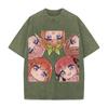 The Quintessential Quintuplets Printed Tee Men Women Washed Cotton T-shirts Manga Vintage T Shirt Unisex Short Sleeve Tshirt