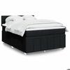 VidaXL Slatted Bed Base with Mattress Black 140x200 Cm Fabric 3287093