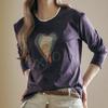 Maxza VinTage HearT PrinTing Crop T shirT zd06qT002on
