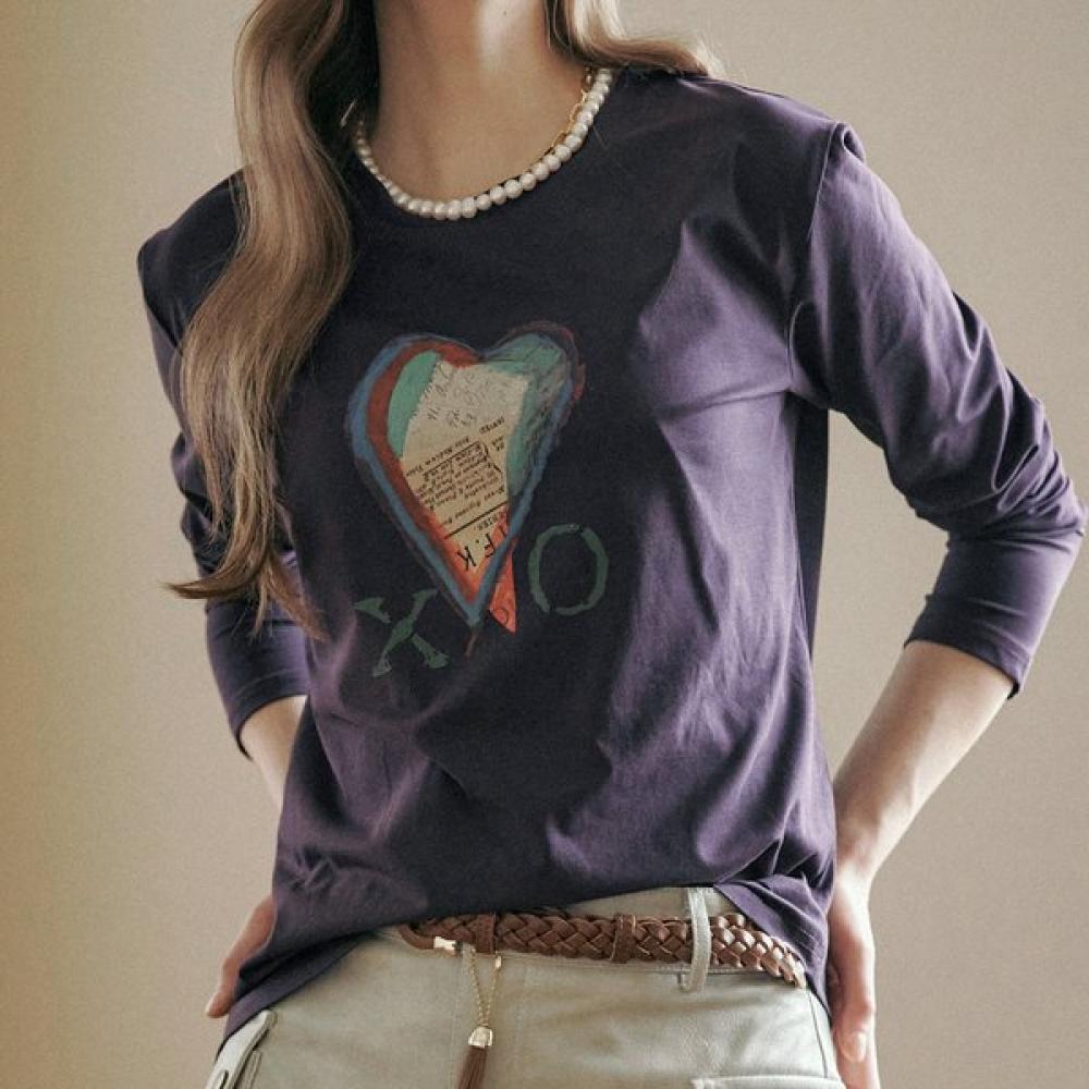 Maxza VinTage HearT PrinTing Crop T shirT zd06qT002on
