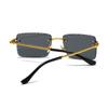 2pcs Retro Metal Twisted Legs Summer Colorful Street Sunglasses Borderless Hollow Square Edge Sunglasses