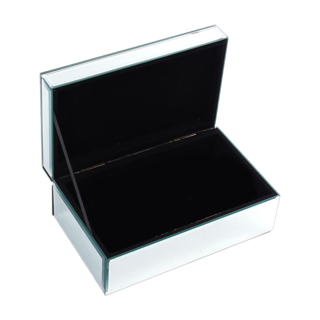 Boîte de rangement pour collier en verre Élégant étui à bijoux Organiseurs de colliers Texture de verre Convient pour collier Boucles d'oreilles Bijoux