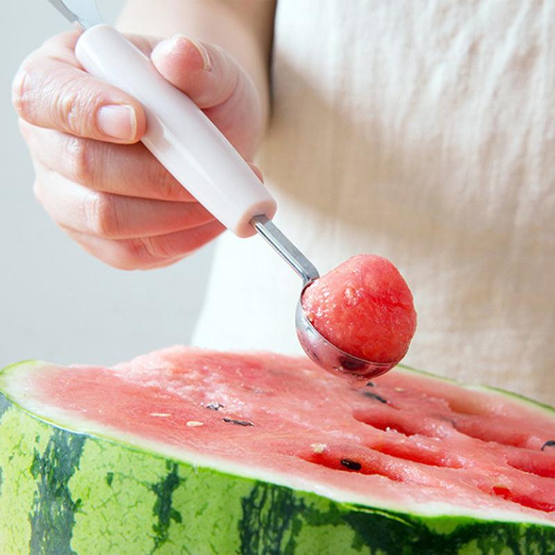 Multi Function Fruit Carving Knife Watermelon Baller Ice Cream Dig Ball Scoop Spoon Baller Kitchen Diy Cold Dishes Tools Gadgets