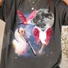 Three Roseate Spoonbill Moon Shirt, Pink Bird Lover Tee, Funny Spoonbill Galaxy Gift, Vintage Wash Retro Graphic Top, Nature Animal Art Gift