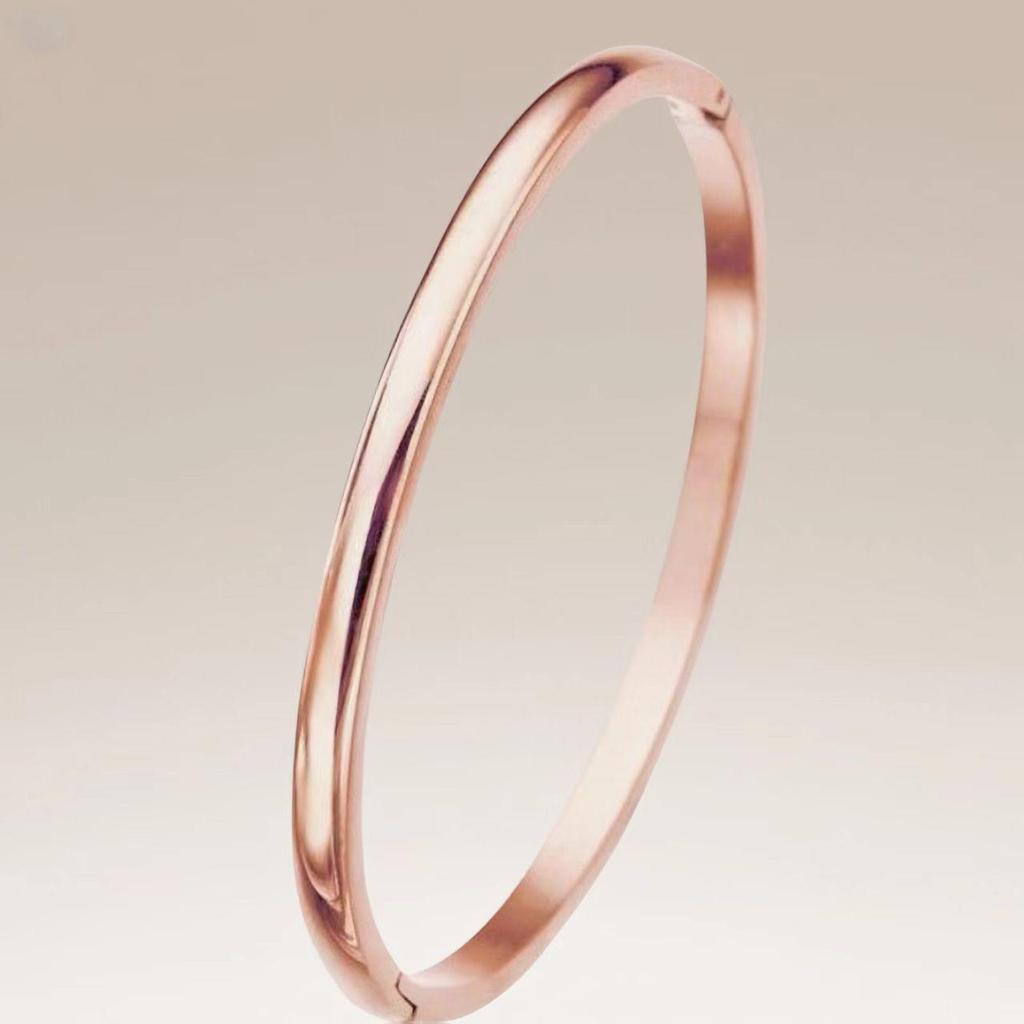 Sleek European-Style 8mm Stainless Steel Buckle Bracelet for Couples
