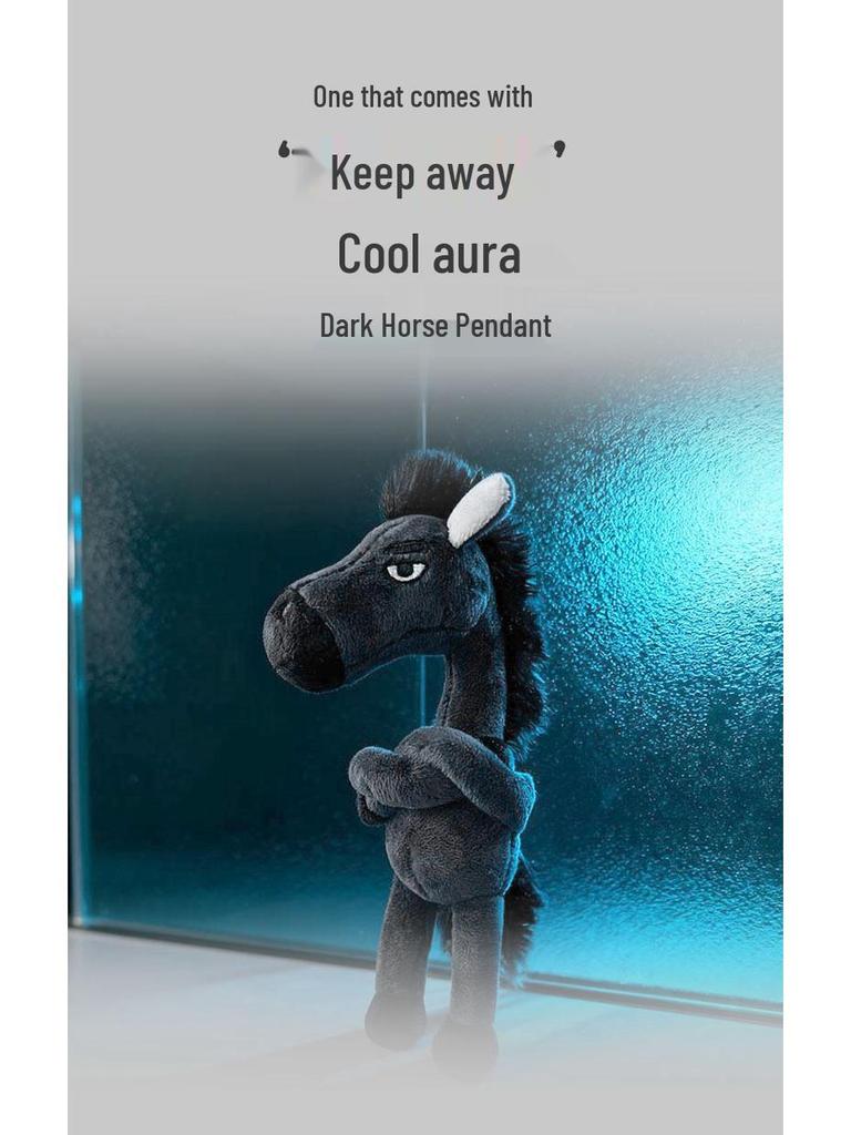 Ausgewähltes Schwarzes Pferd 2026 Jahr des Pferdes Plüschtier Pony Taschenanhänger Schlüsselanhänger