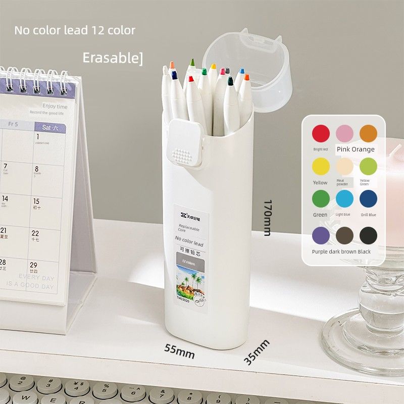 

Tizo Erasable Color Lead 36 Color Pencil Press out Core Pupils Drawing Special Pen Sketch Pen Crayon K