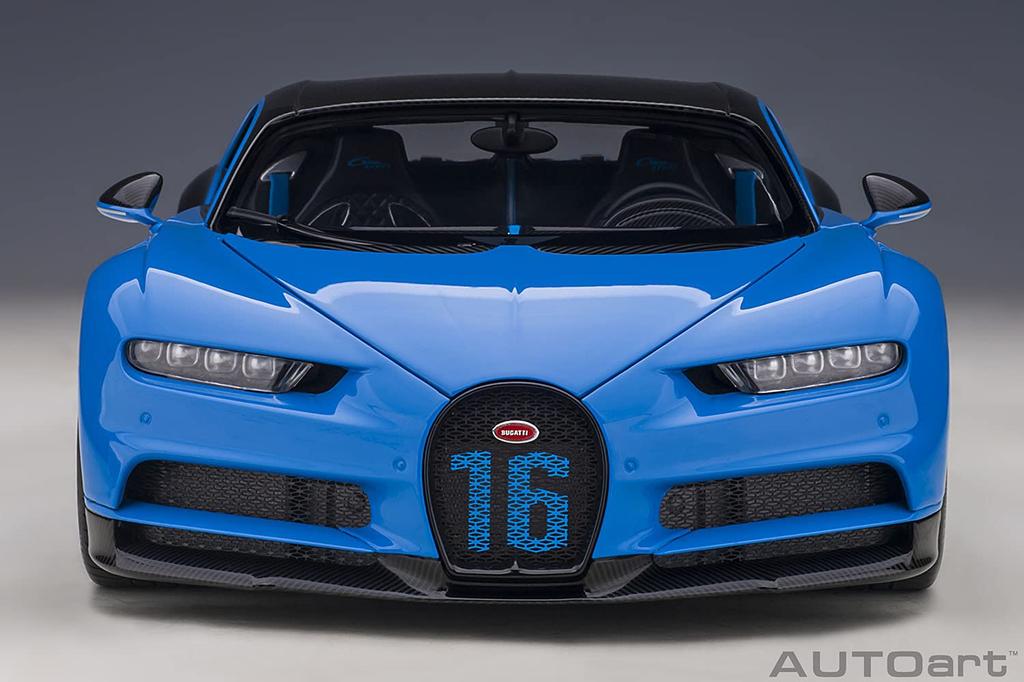AUTOart Bugatti Chiron Sport 2019 French Black Fertigprodukt 70997 1/18 Blau/Carbon