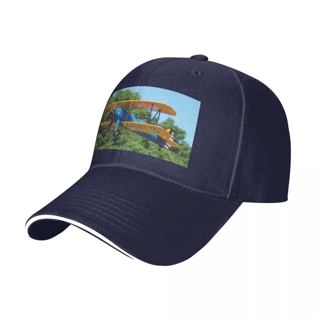 BoeingStearUnisex Kaydet Biplane Trainer Aircraft Taking Off Baseball Cap Sunscreen designer cap Sun Cap Hats For Women Unisexs
