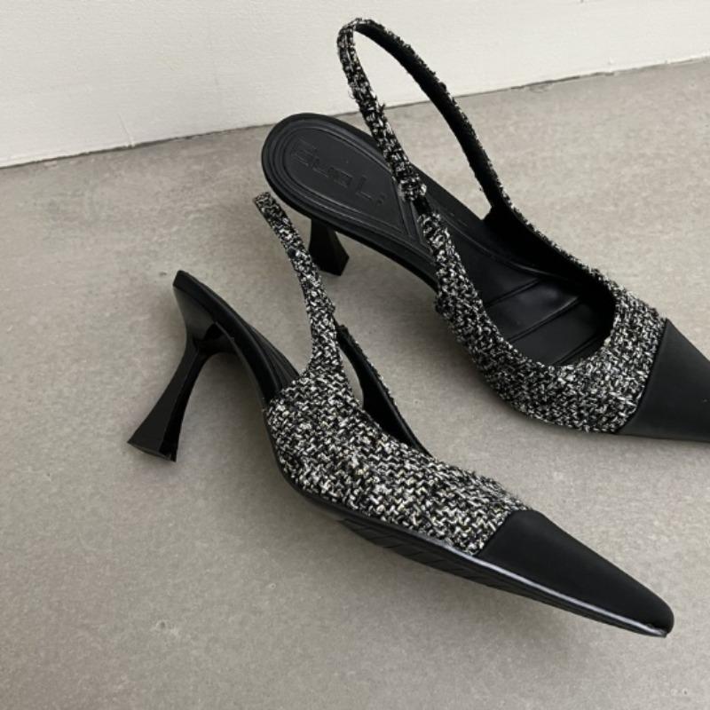 

Fashion New Style Low Heels Real Leather Slingbacks Shoes Women Square Toe Pumps Thick Heel Shoes Brand Design Lady Footwear Size Rubber 35 сірий колір