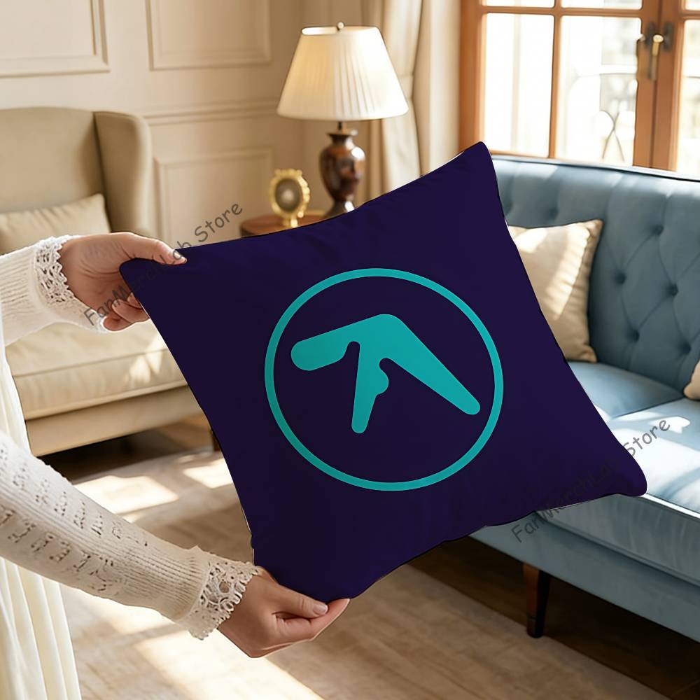 Punk Aphex Twin Logo Pillowcase Pillowslip Cushion Plush Boys Girls Cartoon Anime Kawaii Decoration Kids Birthday Cute Gifts
