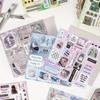 30 Sheets Cute Die-Cut Sticker Book Hand Account Decoration Scrapbooking Decals for Junk Journals DIY Crafting