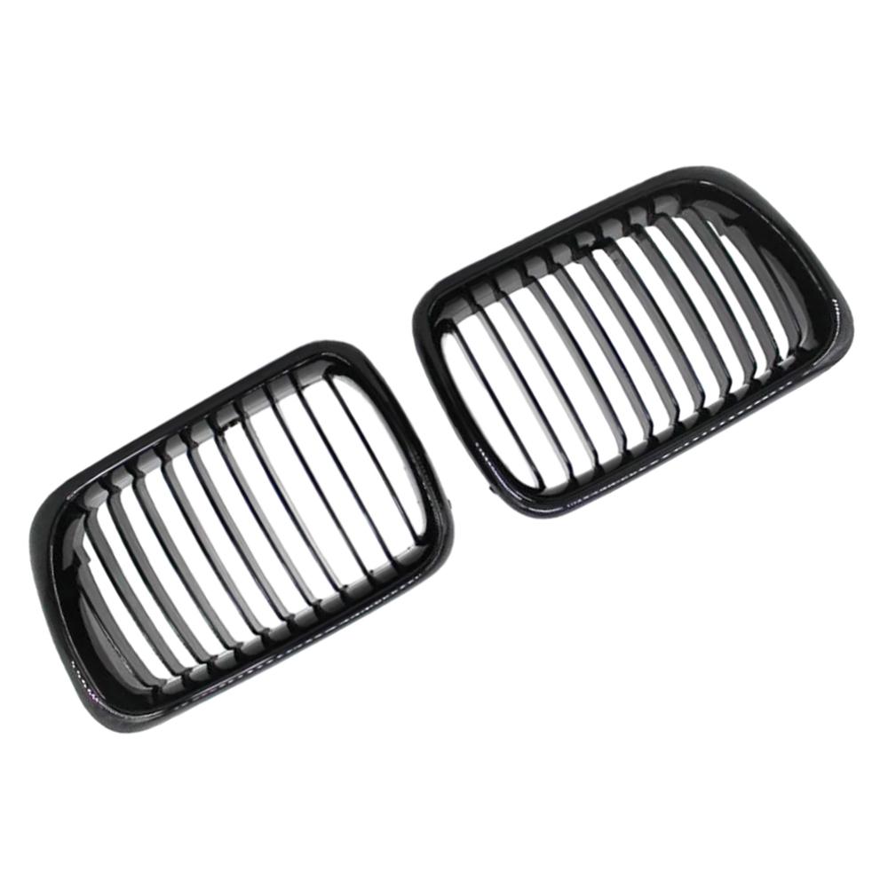 Auto Frontklappe Nieren-Kühlergrill Glänzend Schwarz Für BMW E36 3er Serie 1997 1998 1999 Facelift 51138195152 51138195151