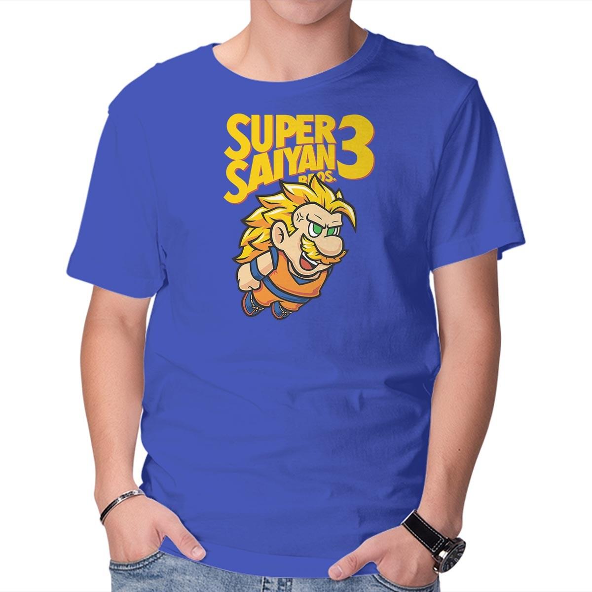 Unisex Crew Neck T-Shirt Saiyan Bros 3 Graphic Short Sleeve Casual Tee S