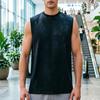 Men Workout Tank Top, Crew Neck Sleeveless T-Shirt, Retro Loose Fit Tank Top, Casual Summer Sports Tee for Gym Fitness Training