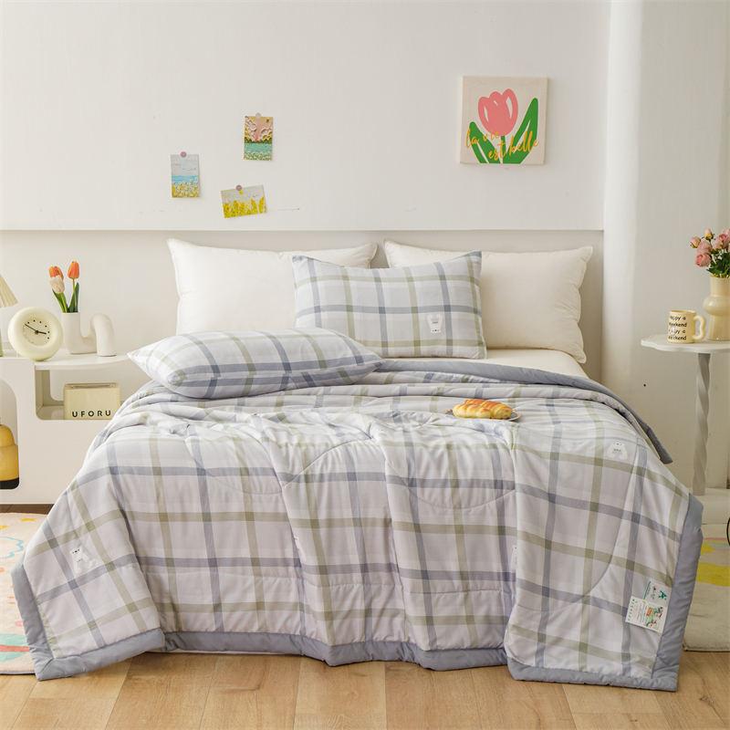 Plapumă elegantă de vară cu model floral, 100% bumbac, respirabilă, cu aer condiționat, pentru camping și călătorii, subțire