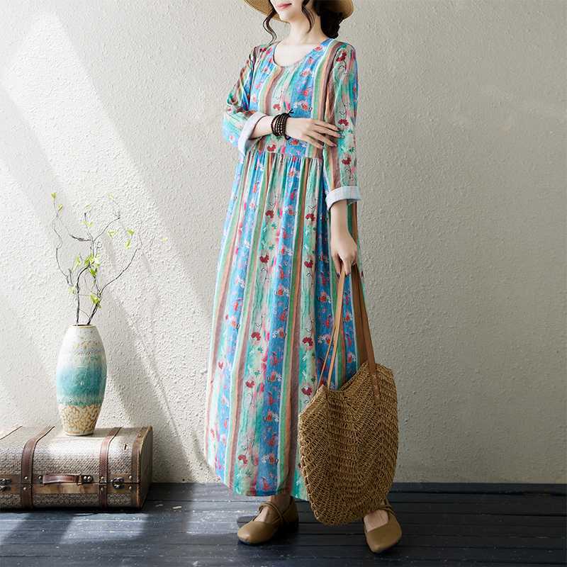 

Летнее платье миди очень широкого кроя 2025 года, платья-пуловеры с круглым вырезом для женщин 1XL