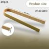 10pcs Mini Bamboo Disposable Bread Tongs Toast Tongs Disposable Cooking Tongs Food Serving Clips For Hotel/Restaurant 25g/35g/50g/65g
