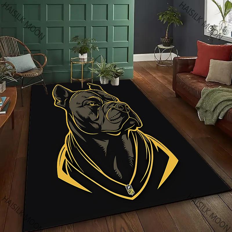 Nový ! APBT Americký Bully Pitbull Psi Tištěný Koberec, Obývací Pokoj Ložnice Kancelář Velkoplošné Koberce, Protiskluzová Strojově Pratelná Podložka