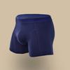 Men Boxer Briefs Mid-rise Elastic Waist U-Convex Shorts Underwear Solid Color Breathable Slim Fit Design Panties