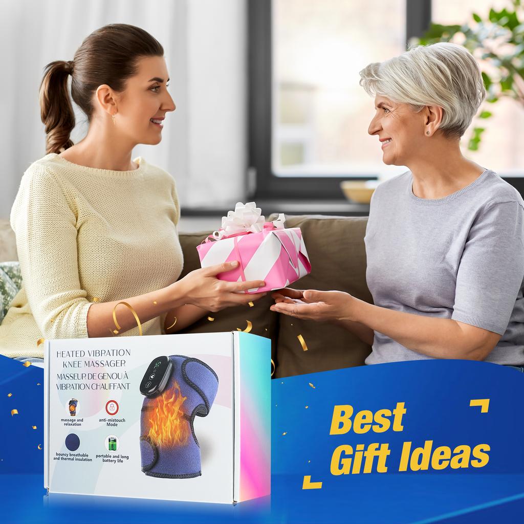 Eletric Heating Knee Massage Device Vibration Massage Knee Pads for Shoulder Elbow Hot Compress Leg Joint Blood Circulation