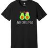 Avocado Christmas T Shirt Avo Vegan Vintage Graphic Top For Everyday Wear Stylish Casual Designer Clothes Stretched