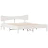 VidaXL Bed Frames Without Mattress White 200x200 Cm Solid Pine Wood, Bed, Bedroom Furniture, Wooden Bed, Bed 3328221