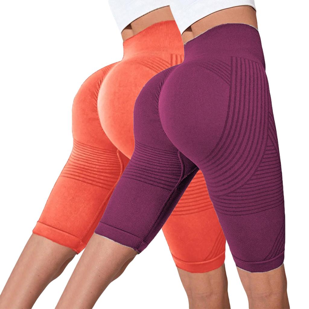 Pantalon de fitness sans couture décontracté pour femme, 2 pièces, avec effet push-up, coupe moulante et taille haute, pantalon de yoga Seach