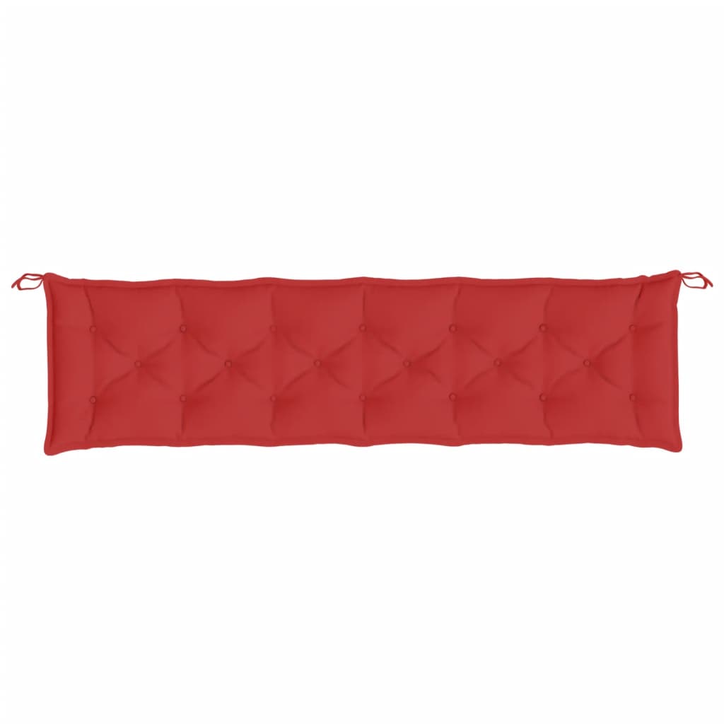Garden Bench Cushions 2 Pcs Red 200 X 50 X 7 Cm Oxford Fabric