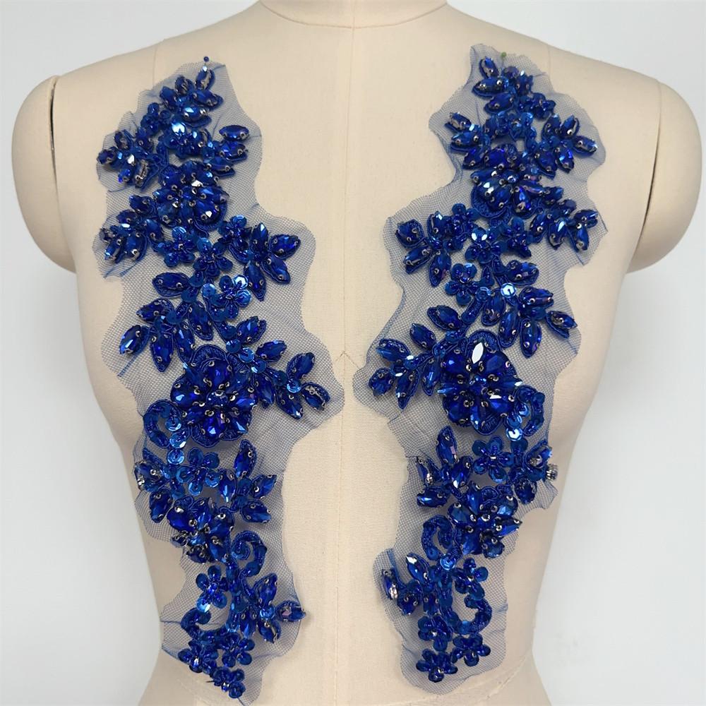 3D Flatback Motif Rhinestone Sewing Accessories for Dresses Lace Appliques Shiny Gold Trim Sequin Flowers Corset Embroidery Hat