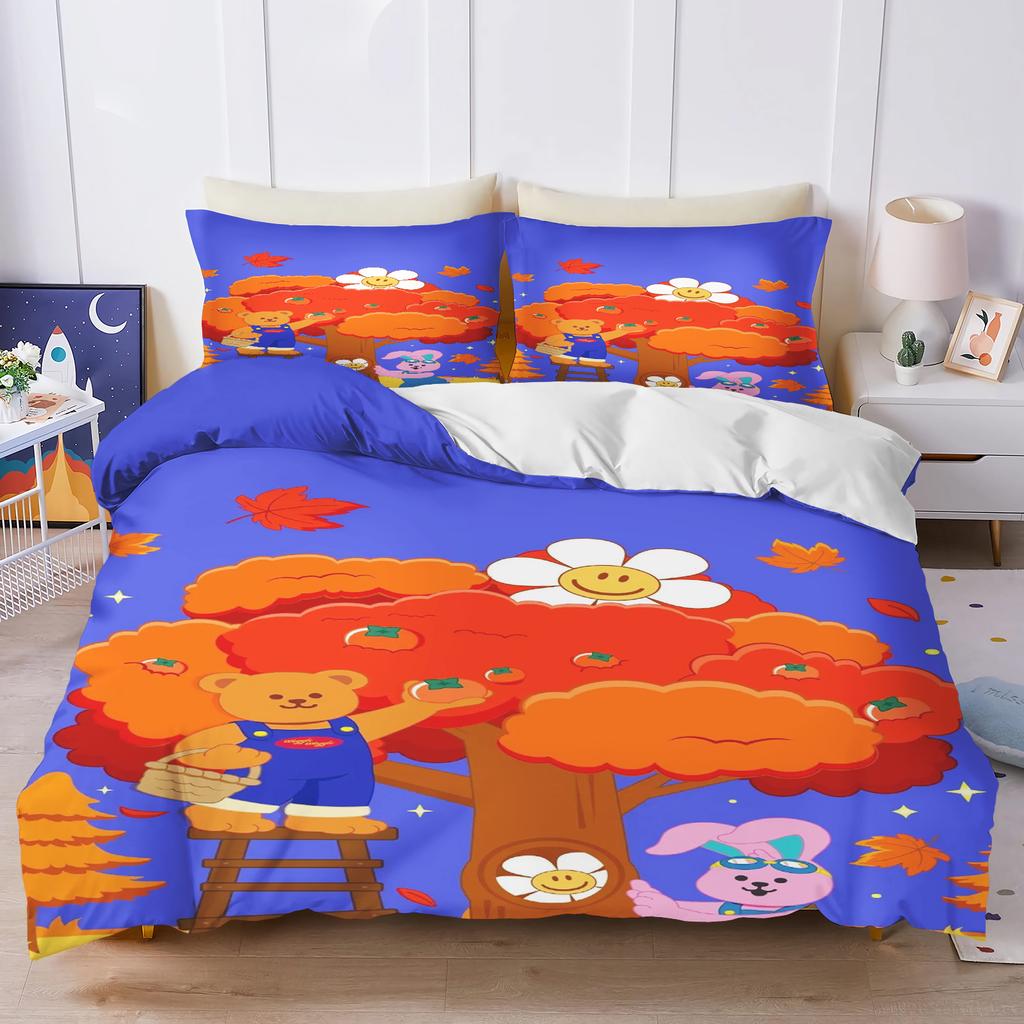 wiggle wiggle 3D Children'S Bedding Set Duvet Cover Set kingTwin Size Bedding Sets Universal, Suitable For Children And Adults