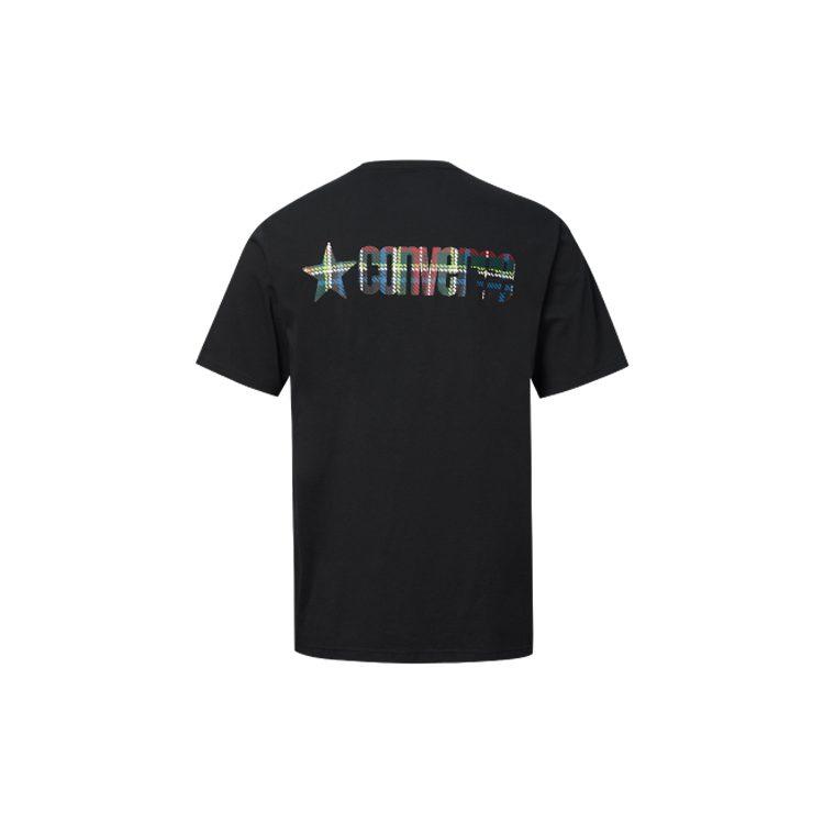 Converse T Shirts Men's Black Crew Neck Moderate Straight Fit 10020886-001