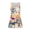 Women's Floral Print Dress, Vest, Skirt With Pockets, Beach Skirt, V-Neck Vest Skirt