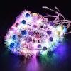 LED Luminous Flower Garland Headdress - Ten Lights, Ten Flowers, Children's Night Market Toy