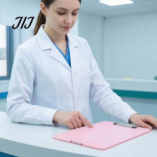 School Stationery Case Plastic Storage Clipboard, Letter Size Slimcase Folder with Pen Holder, 200 Ergonomic Handle Clip Board Sheet Capacity, Durable