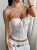 Women's Summer Polka Dot Backless Bandeau Top