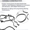 Engine Timing Cover Gasket Set TCS46162 for Jeep Wrangler 2012-2016 3.6L 3.2L Long-lasting Sealing Chain Case Cover Gasket Rubber,Metal 1 Set