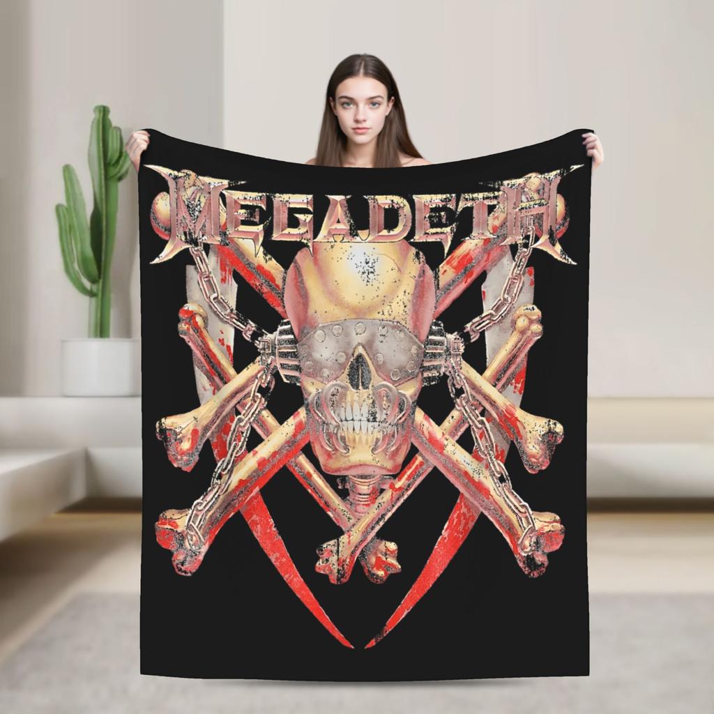 Killing Is My Business Rock Band Blanket Flannel Megadeths Lightweight Throw Blanket for Car Sofa Couch Bedspread