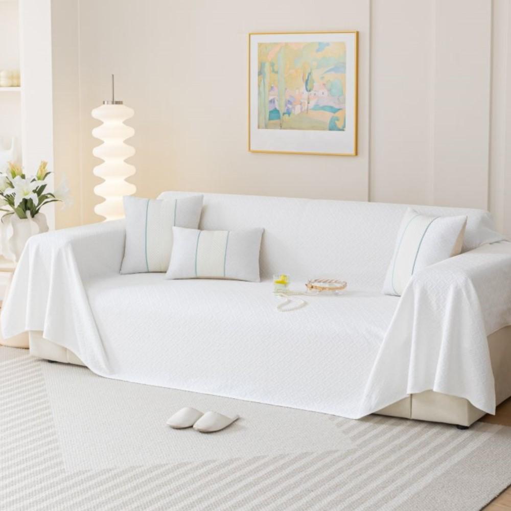 Nordic Sofa Cover Throw Blankets Living Room Modern Solid Color Cool Ice Silk Camping Picnic Blanket Cover
