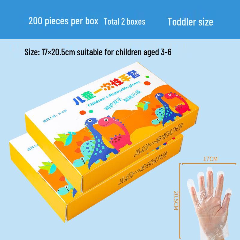 Wegwerphandschoenen van PE voor Kinderen, Voedselveilig, voor Horeca, in Doos/Zak