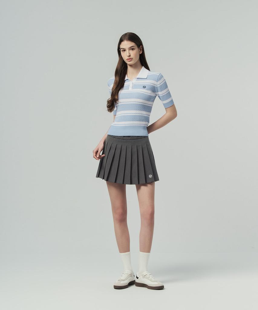 SERGIO TACCHINI W Fresca Knit Cable Short Sleeve Polo