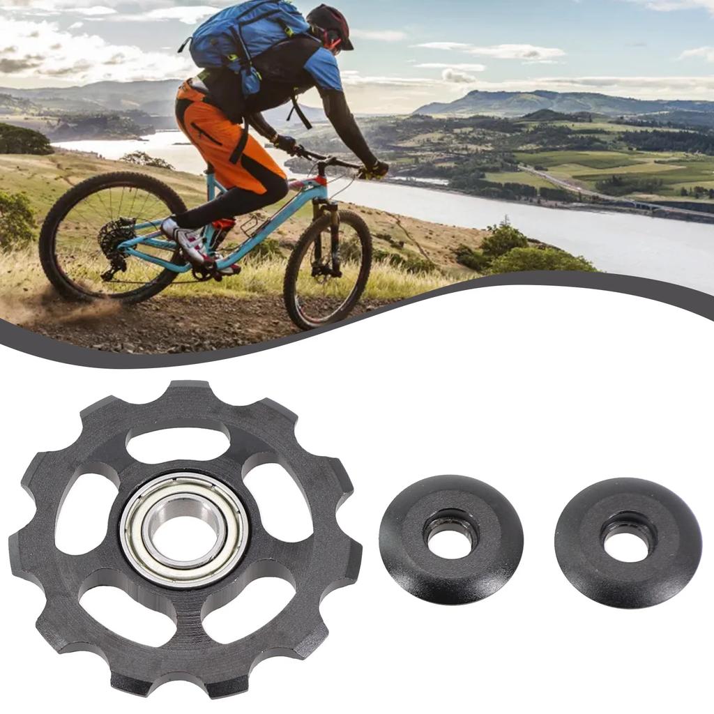 Schaltwerkröllchen 43mm Aluminiumlegierung Schwarz Fahrrad Schaltwerk Röllchen Leitrolle 11T Bike CNC Teile Eloxiert Abgedichtet