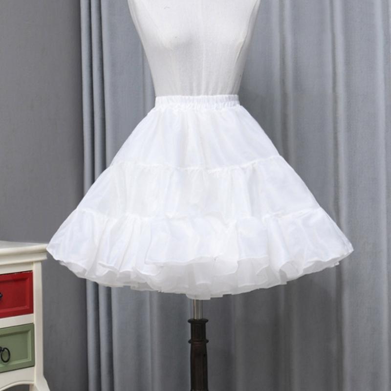 2/3pcs Hoop Skirt Petticoat for Women Underskirt for Wedding Dress Ball-Gown Girls Crinoline-Slips White/Black