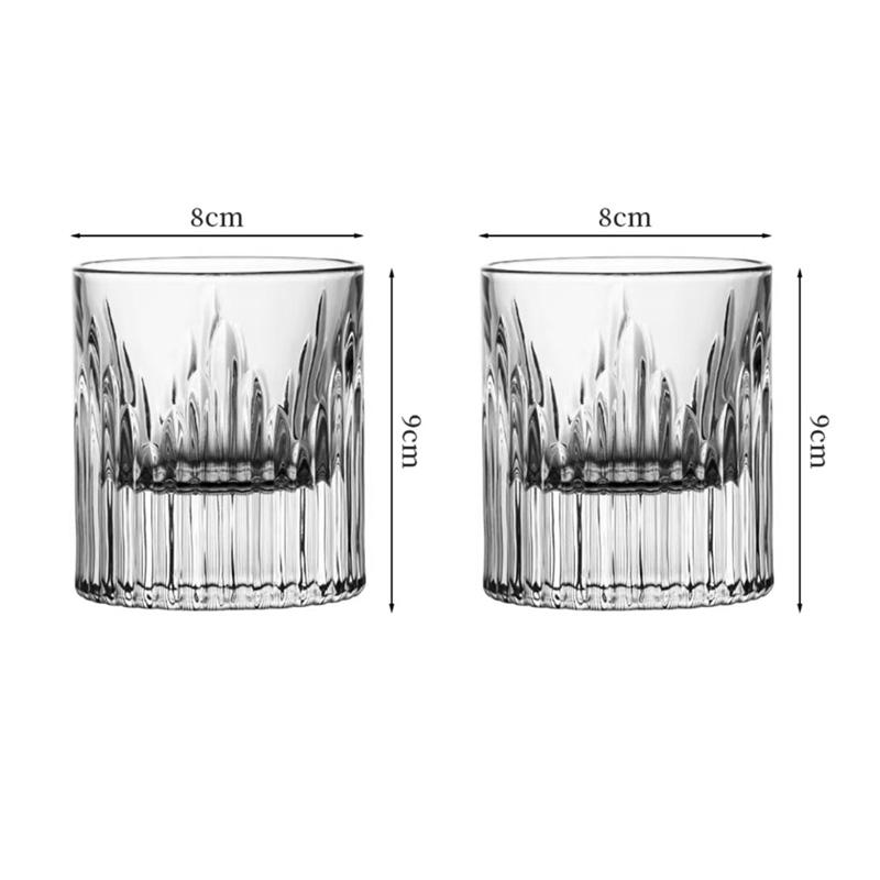 2pcs Sets Cocktail Glass Thick Bottomed Wine Glass Whiskey Glass Creative Ice Hockey Cup Coffee Mug Drinking Glasses Party Tools