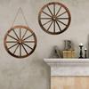 Western Cowboy Party Decorations Vintage Rustic Wagon Wheel Wood Cartwheel Decor for Bar Garage Indoor Outdoor