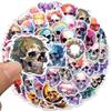50/100PCS Laser Retro Horror Skull Graffiti Stickers Luggage Guitar Skateboard Cartoon DIY Stickers