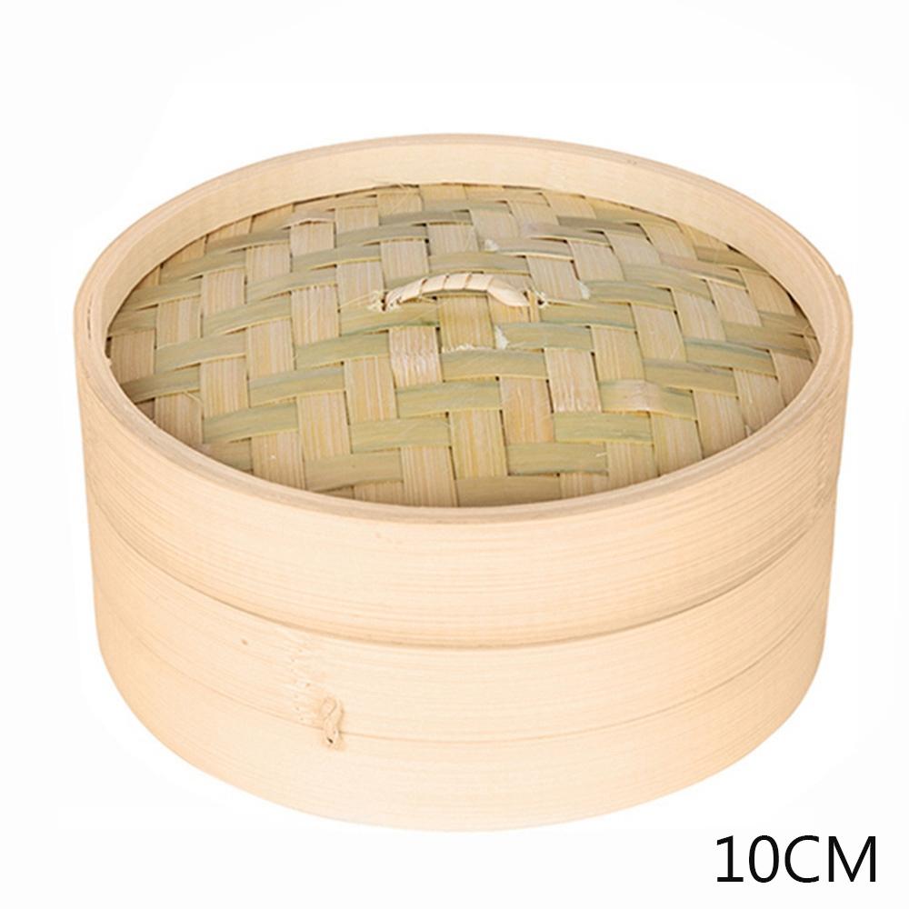 10/15/20cm  Chinese Dumplings Bamboo Steamer Cooker with Lid Dimsum Steamer Fish Rice Vegetable Basket Kitchen Cooking Tools